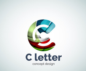 Vector C letter concept logo template
