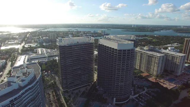 Aerial shot of the skyscrapers, Miami Beach