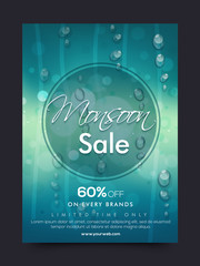 Monsoon Sale Poster, Banner or Flyer Design.