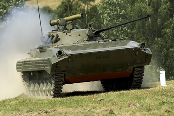 Fototapeta premium troops and equipment in the historic Battle