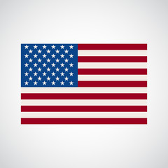 National Flag  America Vector Illustration , USA  Flag Backgroun