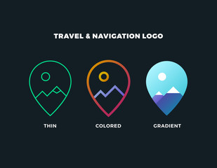 GPS logo. GPS vector. GPS icon. Navigation vector logo. Navigation vector icon. Travel logo. Travel icon. Travel vector logo. Travel vector. GPS logo. GPS icon. Navigation logo set