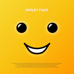 Smiley face. Yellow smile poster. World smile day. Vector illustration. Smiley vector. Smiley icon. Smiley background. Smiley wallpaper. Emoticon background. Emoticon icon. Emoticon wallpaper