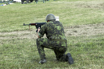 troops and equipment in the historic Battle