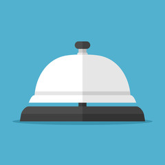 Service bell on blue