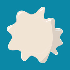 White milk icon isolated on blue background. Liquid symbol