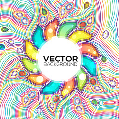 Colourful Vector Doodles Pattern.