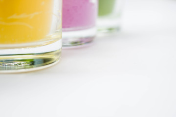 abstract close up glass of fruit juice