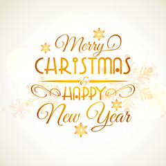 Christmas and New Year Typographic background.