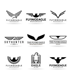 Set of vector eagles and logo design elements (19)