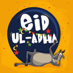 Greeting Card for Eid-Al-Adha Celebration.