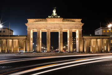 Obrazy na Plexi  Brama Brandenburska nocą