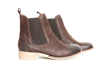 brown leather shoes