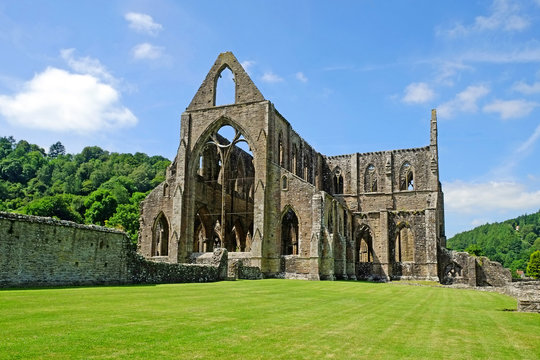 Tintern Abbey Monmouthshire  Wales UK The Remains of Cistercian monastery popular tourist destination
