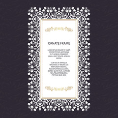 Vector decorative frame. Elegant element for design template.