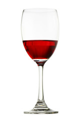 Red Wind in a Glass isolated on White Background