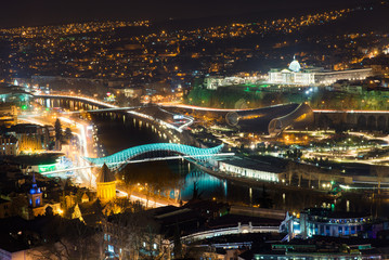 Obraz premium Georgian Tbilisi at night