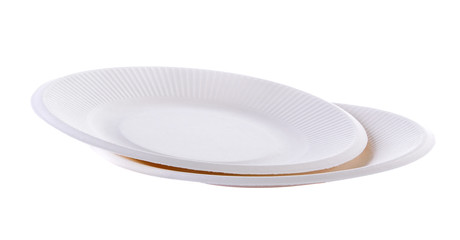 paper plate isolated on white background