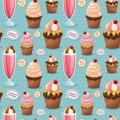Sweets seamless pattern