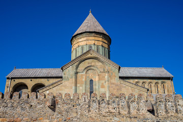 Fototapeta na wymiar Svetitskhoveli Cathedral is a Georgian