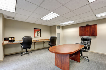 Small Modern meeting room interior in office.