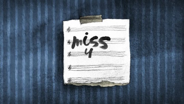 Miss You Note on a wall