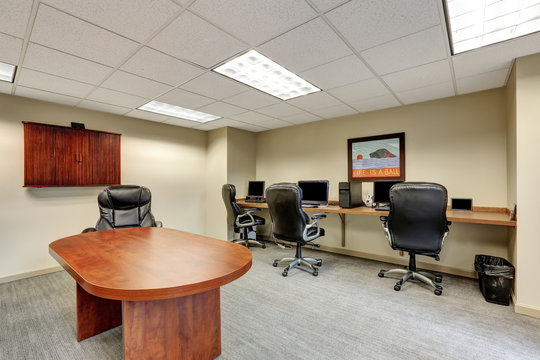 Small Modern meeting room interior in office.