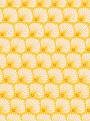 seamless vintage pattern with stylized seashells