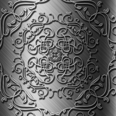 floral metal plate background