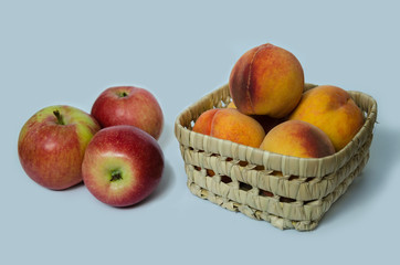Summer fruits on a light background