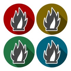Vector simple fire icon