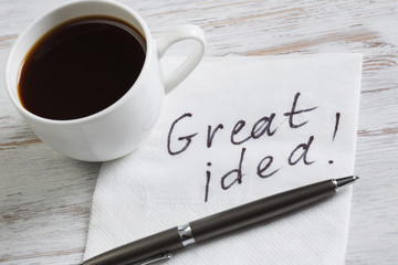 Message written on napkin