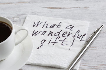 Love confession on napkin