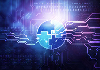 Curcuit board background . Mixed media