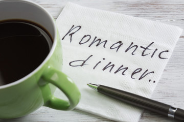 Love confession on napkin