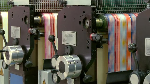 Printing plant production process.