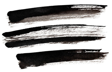 Long black brush strokes