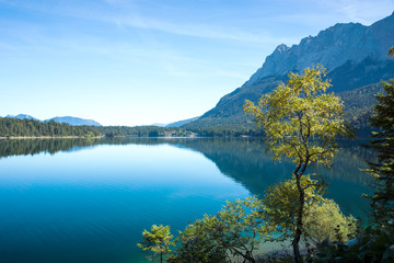 Fototapeta na wymiar Panorama View on Lake Eib / Bavaria