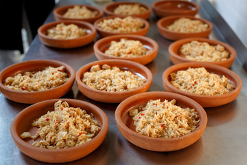 culinary workshop. paella cooking
