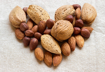 Symbol - the heart, composed of different nuts. Concept - health
