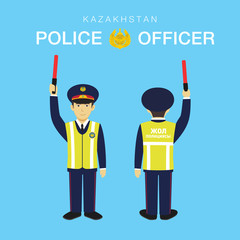 Police officer with uniform in Kazakhstan-2