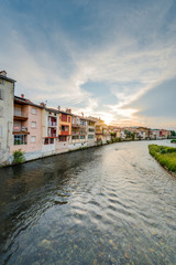 Le Salat river in Saint Girons, France