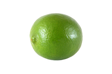 whole lime isolated on white background with clipping path