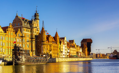 Fototapeta na wymiar Gdansk,Poland,may 2015:Cityscape of Gdansk in Poland 
