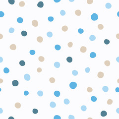 Fototapeta na wymiar Seamless vector decorative background with polka dots. Print. Cloth design, wallpaper.