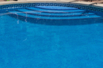Detail Schwimmbad mit Treppe