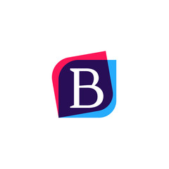 B letter book sign company logo vector design
