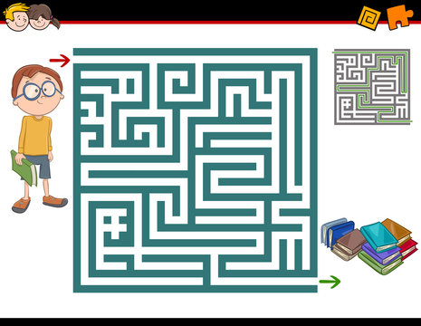 maze activity illustration