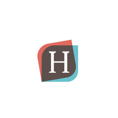 H letter retro sign company symbol vector design