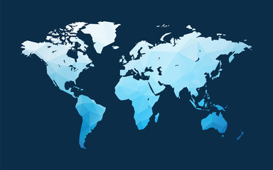 Fototapeta na wymiar blue world map illustration